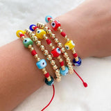 Red Evil Eye Bracelet Y2K Jewelry for Women