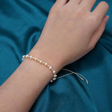 Tiny Pearl Bracelets Gift Lace-Up Rope Adjustable Bangle Beaded Jewelry