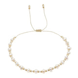 Tiny Pearl Bracelets Gift Lace-Up Rope Adjustable Bangle Beaded Jewelry