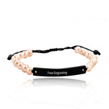 Personalized Beaded Bracelet Puzzle Name ID Plate