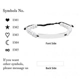 Personalized Beaded Bracelet Puzzle Name ID Plate