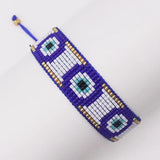 Hand woven Devil's Eye Bracelet Adjustable Unisex Beaded Bracelet