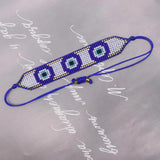 Hand woven Devil's Eye Bracelet Adjustable Unisex Beaded Bracelet