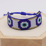 Hand woven Devil's Eye Bracelet Adjustable Unisex Beaded Bracelet
