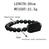 Orange Crystal Quartz Stone Bracelet Elastic Cord Jewelry Beads Woman Gift