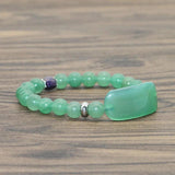 Orange Crystal Quartz Stone Bracelet Elastic Cord Jewelry Beads Woman Gift