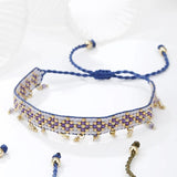 Rice Bead Bracelet Hand knitting Retro Bohemia Adjustable Unisex Beaded Bracelet
