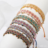 Rice Bead Bracelet Hand knitting Retro Bohemia Adjustable Unisex Beaded Bracelet