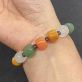 Natural Stone Beads Bracelet Agate Charm Adjustable Jewelry