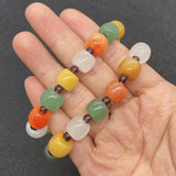 Natural Stone Beads Bracelet Agate Charm Adjustable Jewelry