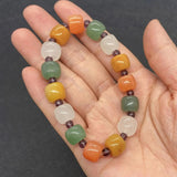Natural Stone Beads Bracelet Agate Charm Adjustable Jewelry