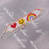 Handwoven Rainbow Geometric Beaded Bracelet