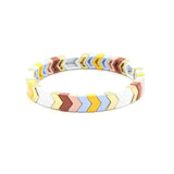 Boho Macaron Sweet Bracelet Enamel Beads Arrow Charm Jewelry