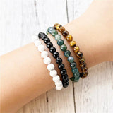 6MM Natural Stone Tiger Eye Bracelet Men Women