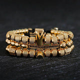 Men Bracelet Set Crown Skull Braided Bracelets Pulseira