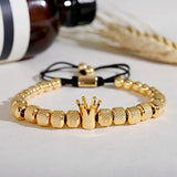 Men Bracelet Set Crown Skull Braided Bracelets Pulseira