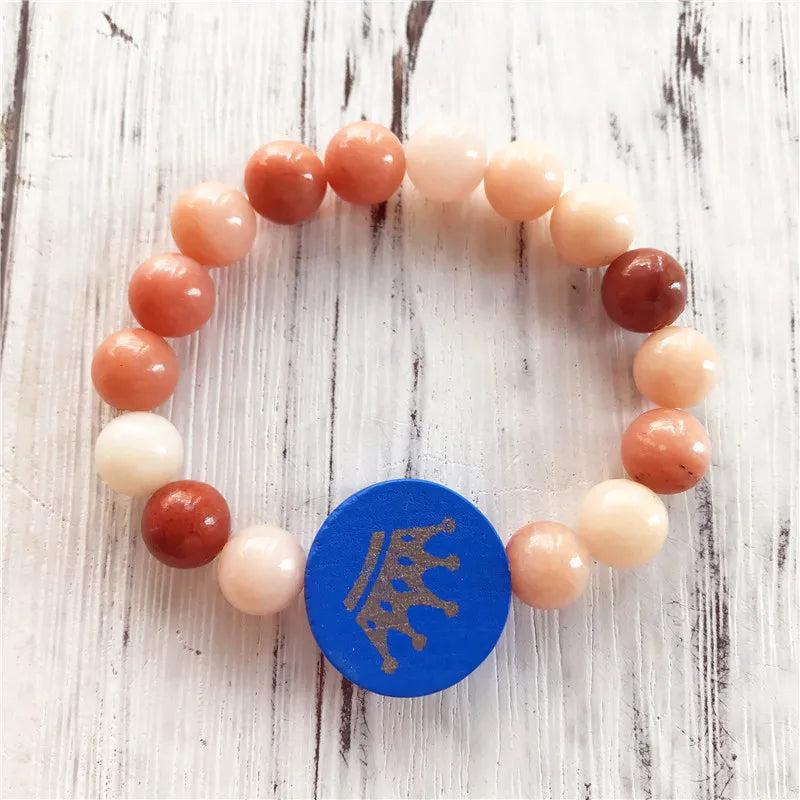 Kids Princess Crown Bracelet Natural Stone Beads