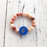 Kids Princess Crown Bracelet Natural Stone Beads