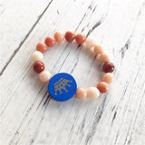 Kids Princess Crown Bracelet Natural Stone Beads