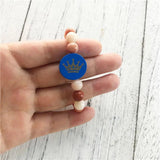 Kids Princess Crown Bracelet Natural Stone Beads