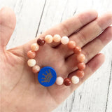 Kids Princess Crown Bracelet Natural Stone Beads
