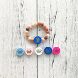 Kids Princess Crown Bracelet Natural Stone Beads