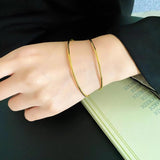 Stainless Steel Round Bangles & Bangles Three Colors Charm Bracelets