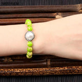Multicolor Sea Sediment Jasper Bracelet with Big Shell Pearl