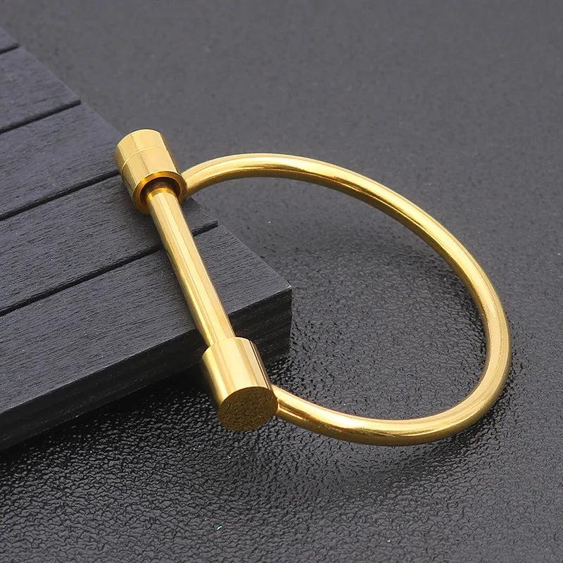 Punk Pop It Bangle Cuff Bracelet Stainless Steel Jewelry