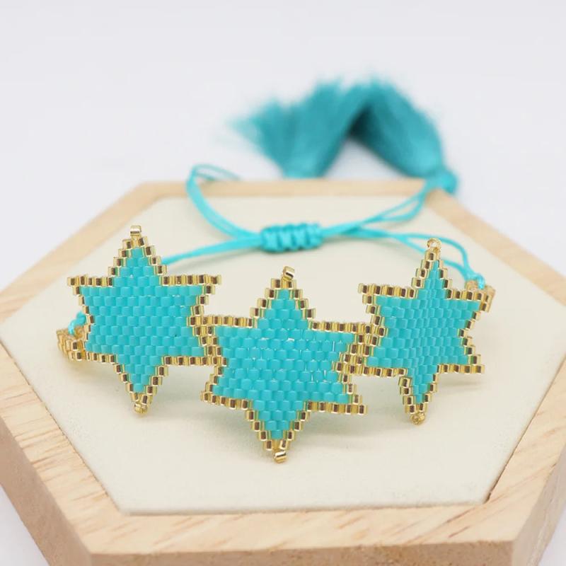 Rice Bead Bracelet Knit Star Geometry Unisex Beaded Bra