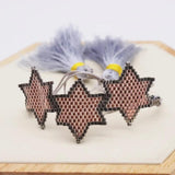 Rice Bead Bracelet Knit Star Geometry Unisex Beaded Bra