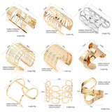 Dorado Hollow Wide Cuff Bracelets & Bangles Retro Alloy Open Big Jewelry