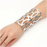 Dorado Hollow Wide Cuff Bracelets & Bangles Retro Alloy Open Big Jewelry