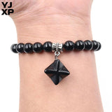 Ethnic Silver Plated Agates Beads Star Bracelet Anniversary Jewelry
