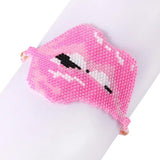 Rice Ball Bracelet Hand Woven Retro Hyperbole Versatile Lips Adjustable