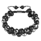 8mm Matte Hematite Bracelet Adjustable Healing Stone Jewelry