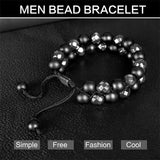 8mm Matte Hematite Bracelet Adjustable Healing Stone Jewelry