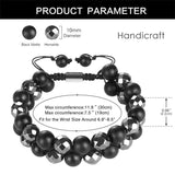 8mm Matte Hematite Bracelet Adjustable Healing Stone Jewelry