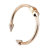 Metal Open Bangles Punk Wristband Cuff Bracelet Women Gift