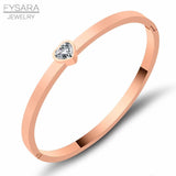 Heart Bracelet Stainless Steel Bangle Charm Bijoux Jewelry