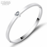 Heart Bracelet Stainless Steel Bangle Charm Bijoux Jewelry
