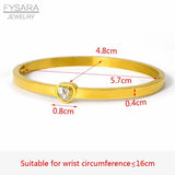 Heart Bracelet Stainless Steel Bangle Charm Bijoux Jewelry
