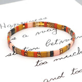 Vintage Acrylic Beads Bracelet Lucky Friendship Couples Summer Jewelry Gift