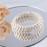 6-7mm Potato Shape Freshwater Pearl Bangle Bracelet