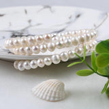 6-7mm Potato Shape Freshwater Pearl Bangle Bracelet