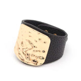 Red Leather Wide Jewelry Punk Style Wrist Bracelet Couple Style