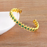 Nidin Evil Eye Bangle Bracelet Zircon Jewelry Gift