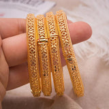 24K Dubai Bracelets Bangles Women Girl Wedding Copper Bride Bangle