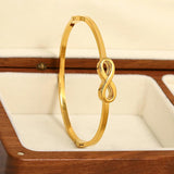 316L Stainless Steel 8 Shape Pave Opening Cuff Bracelet Gift