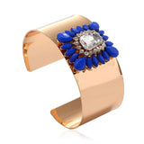 Cuban Vintage Punk Crystal Cuff Bracelet Bangle For Women